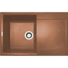 Кухонная мойка из искусственного камня/кварцевая 780х495х230мм, прямоугольная HORIZON Adamant Terra-cotta Коричневая (33240780495)