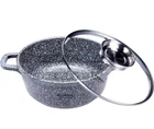 Кругла каструля котел з антипригарним покриттям та кришкою Edenberg EB-3978 4.5 л
