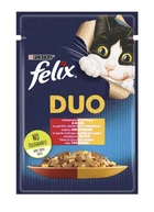 Влажный корм для кошек Felix Fantastic Duo с говядиной и птицей кусочки в желе 85 г
