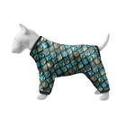 Вітровка для собак великих порід WAUDOG Clothes «Луска», поліестер, мультиколор, легка куртка-дощовик одяг для собак, довжина спини 52–55 см, обхват грудей 77–79 см, шия 50–55 см, розмір L55, арт. 396-0179