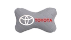 Подушка на підголовник автомобіля EVAtech ECO 27х16 см Toyota сіра з сірою ниткою SPCRGGV031