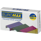 Скобы для степлера №10 Buromax цветные 1000шт (BM.4421)