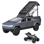 Машинка Tesla Cybertruck Camping металлическая коллекционная моделька игрушка 16 см Черный (4863321)