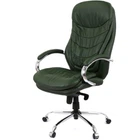 Крісло АКЛАС Валенсія Soft CH MB Зелений (Шкіра Lux LC-green)