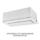 Сенсорная кухонная вытяжка Minola HBI 6473 WH GLASS 800 LED Line белая полновстраиваемая вытяжка на кухню