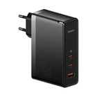 МЗП Baseus GaN5 Pro Fast Charger 2C+U 140W EU Black(With Superior Series Fast Charging Data Cable Type-C to Type-C 240W(48V/5A) 1m Black)
