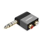 Адаптер UGREEN AV147 6.35mm Male to 2RCA Female Adapter Black (40846)