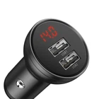 Автомобильное зарядное устройство Baseus Digital Display 24W два порта 2USB 4.8A Зарядка в авто (CCBX-0G) Grey