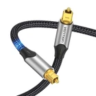 Оптичний аудіокабель Vention Toslink - Toslink 1.5 м S/PDIF Hi-Fi 5.1 нейлонове обплетення Сірий (BAVHG)