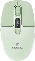 Мышь Real-El RM-481W Wireless/Bluetooth Green (EL123200060)