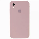 Чехол-накладка Silicone Full case camera SQUARE (квадратные) для IPhone Xr Pink Sand (01) пудра