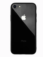 Чехол стеклянный Glass case для IPhone SE 2020 (04) Black черный