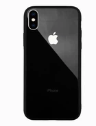 Чохол скляний Glass case для IPhone Xs max (04) Black чорний