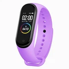 Ремінець силіконовий Silicone для Xiaomi Mi Band 3/4 (02) Light Puprle фіолетовий