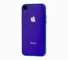 Чехол стеклянный Glass case для IPhone Xr (13) Shiny Blue ярко синий