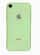 Чехол стеклянный Glass case для IPhone Xr (09) Mint зеленый