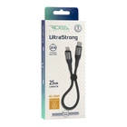 Кабель USB Ridea RC-US42 UltraStrong Type-C to Lightning 30W 0.25m Чорний