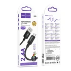 Кабель USB Hoco X89 Micro 2.4A 2m Колір Чорний
