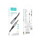 Кабель Aux Hoco UPA20 3.5 audio extension cable Сірий