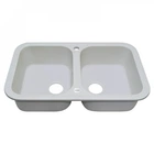 Кухонная мойка из искусственного камня/кварцевая 765х470х190мм, прямоугольная TWINS Adamant Белый (34160765470)