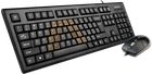 Комплект (клавіатура + миша) A4Tech KRS-8572 Black