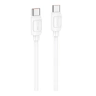 Зарядний кабель Hoco X115 Surpass Type-C to Type-C 240W 1m White