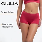 Бесшовные женские шортики трусики Giulia BOXER BRIEFS COLOR S/M Bordo-winterberry, трусики из микрофибры