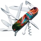 Ніж складаний, мультитул Victorinox Huntsman Zodiac (91мм, 17 функцій), барвиста змія 1.3713.3.Z4290pk