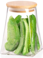 ARDESTO Банку для зберігання Fresh, конус, 740 мл, скло, бамбук