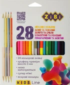 Олівці кольорові 28кол тригран ZIBI