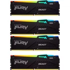 Модуль памяти для компьютера ddr5 128gb (4x32GB) 5600 MHz Beast rgb xmp Kingston Fury (ex.HyperX) (kf556c40bbak4-128)