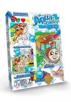 Водная раскраска с контурами Danko Toys Aqua painter Паровоз рус AQP-01-03