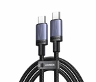 Кабель UGREEN L528 USB-C to USB-C PD 3.0 100W 5A Fast Charging Cable 0.5m Space Gray (65831)
