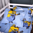 Простынь MirSon Бязь 17-0900 Minions Happy 150х220 см (2200012396551)