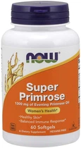 Масло примули вечерней Now Foods Super Primrose 1300 мг 60 капсул (733739017550)