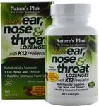 Adult`s ear, nose & throat с Пробиотиком К12 Тропические ягоды и вишня натуральная добавка Natures Plus 60 таблеток для рассасывания (97467492547)