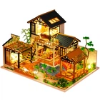 Кукольный дом конструктор DIY House P018-B Японский Дом с садом сборный румбокс