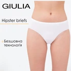 Женские бесшовные трусики-хипстер из микрофибры Giulia HIPSTER BRIEFS S/M White, белье ежедневное