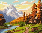 Картина по номерам Горный дом. Пейзаж 40*50 см Идейка KHO 6339