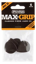 Медиаторы Dunlop 471P3C Max-Grip Jazz III Carbon Fiber Player's Pack (6 шт.)