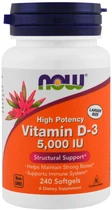 Вітамін D3 Now Foods Вітамін D3 5000 МО 240 желатинових капсул (733739003737)