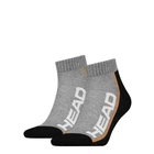 Носки Head STRIPE QUARTER 2-PACK черный, серый Универсальные 35-38