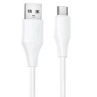 Дата кабель HOCO X124 Bien silicone USB to Type-C 3A (1m) (White) (243547)