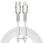 Кабель Baseus Cafule Metal Type-C to Lightning PD 20W (2m) white CATLJK-B02