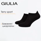 Чоловічі бавовняні короткі шкарпетки Giulia MS1 TERRY SPORT PA 001 43/46 Black Sport Active низькі для спорту Джулія