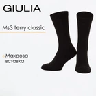 Мужские тёплые носки Giulia MS3 TERRY CLASSIC 003 39/41 Grey-iron зимние шерстяные прочные Джулия