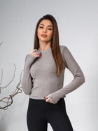 Женский тонкий свитер теплый Jumper Slim мокко S