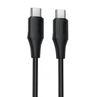 Дата кабель HOCO X124 Bien silicone Type-C to Type-C 60W (1m) (Black) (243445)