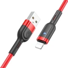 Кабель USB Hoco U117, USB to Lightning, 2.4А, 1.2m, красный