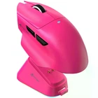 Геймерська акумуляторна бездротова (Bluetooth + 2,4G) миша Attack Shark V6 Ultra-Light, Magnetic Charging Dock, PixArt PAW3311 Рожева/Berry Red (V6ULTRABR)